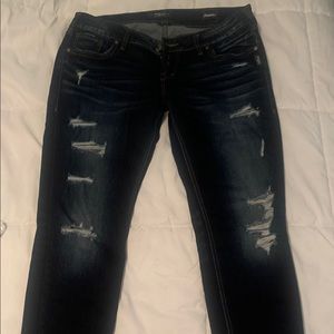 Silver skinny jeans